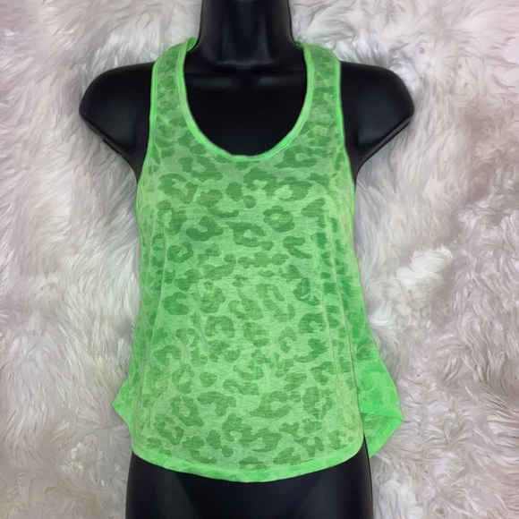 🌼Leopard Burnout Neon Green Swing Tank - Picture 1 of 9